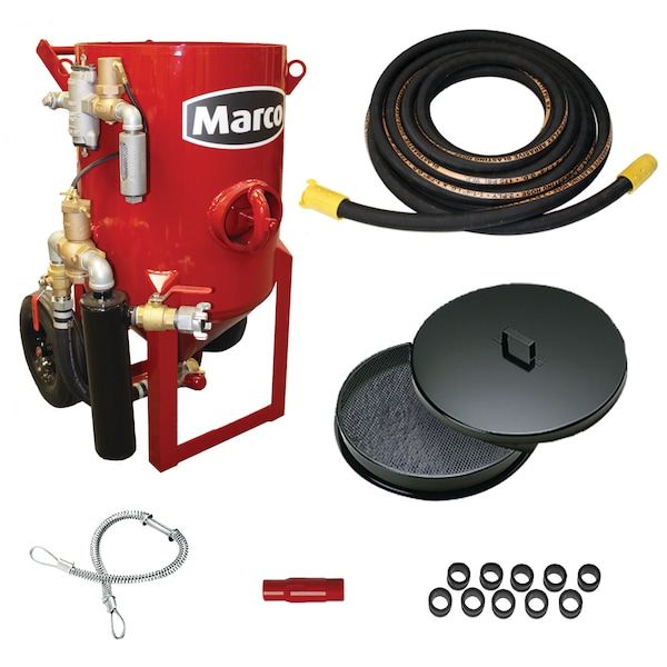 6.5 Cu. Ft. M-Series Blast Pot, Hose & Nozzle Package